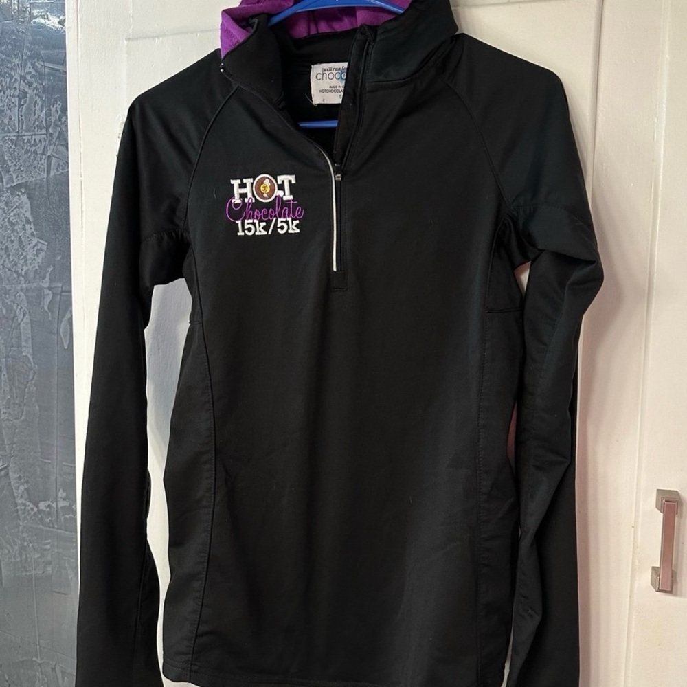 Hot Chocolate Black Hooded Activewear Jacket